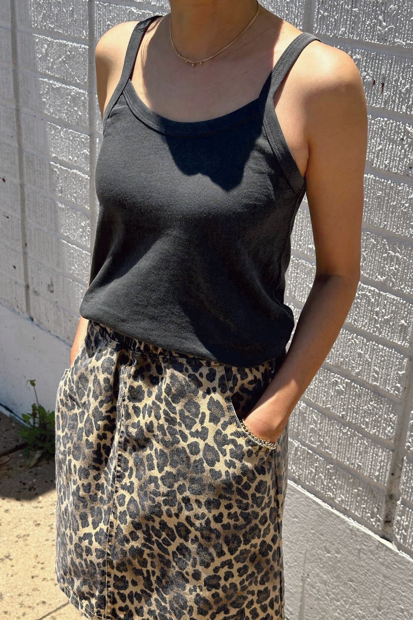 Organic Cotton Dana Cami in Vintage Black