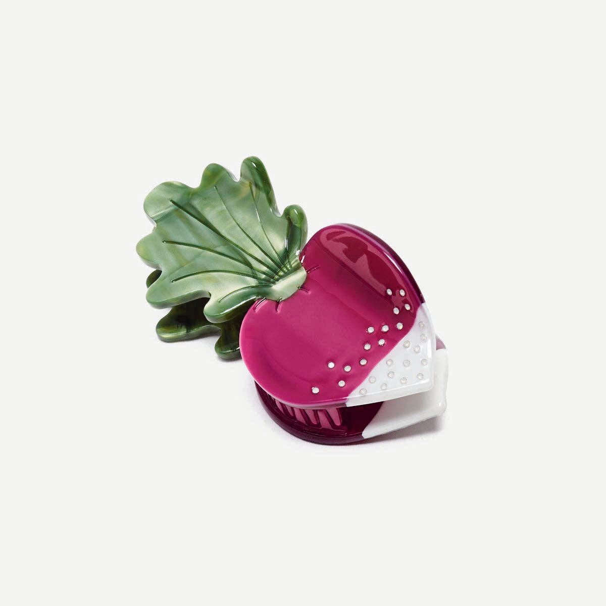 Chic French Radish Rhinestone Acetate Small Hair Claw Clip