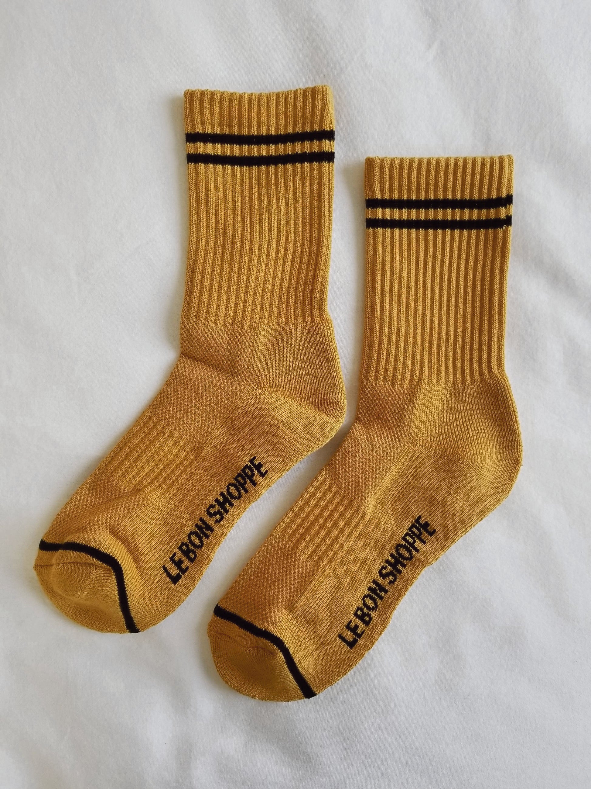 Cozy Boyfriend Socks: Biscotti