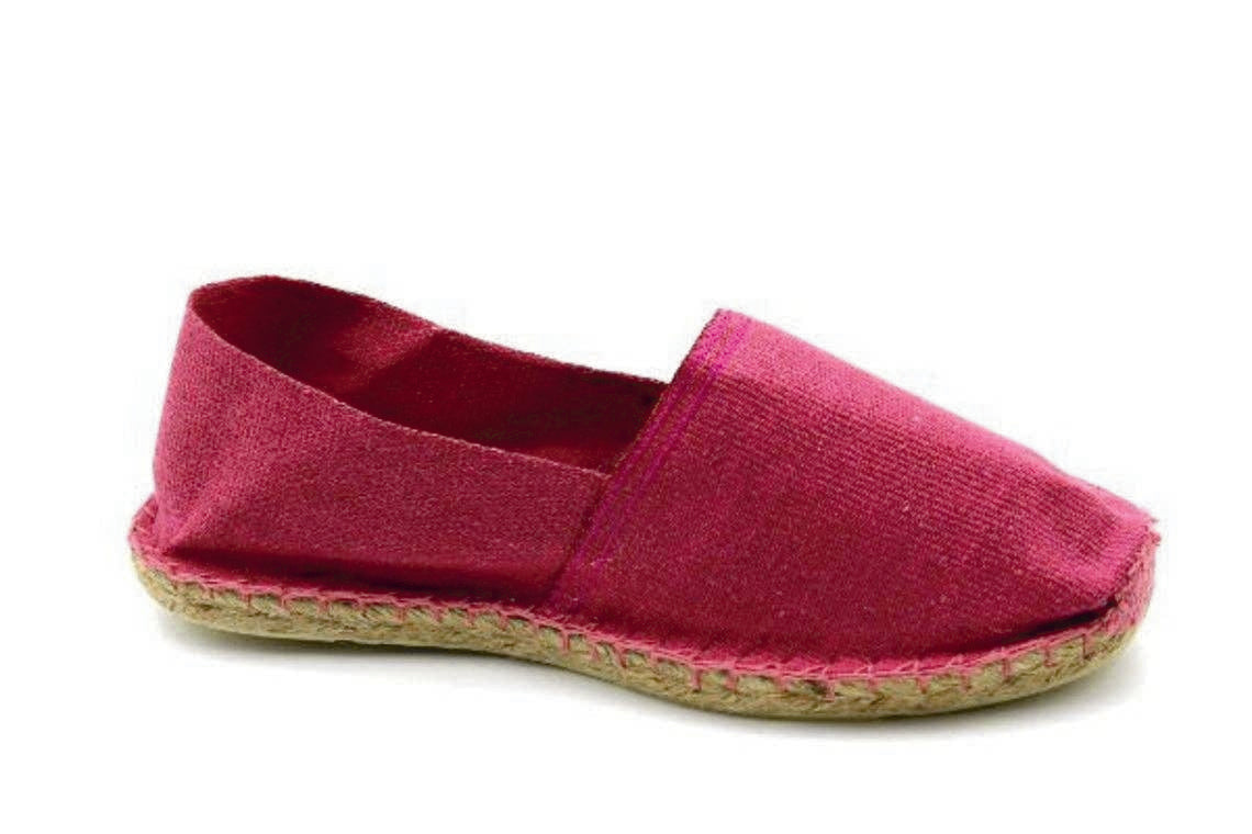 Stylish Plain Basque Espadrilles in Sangria