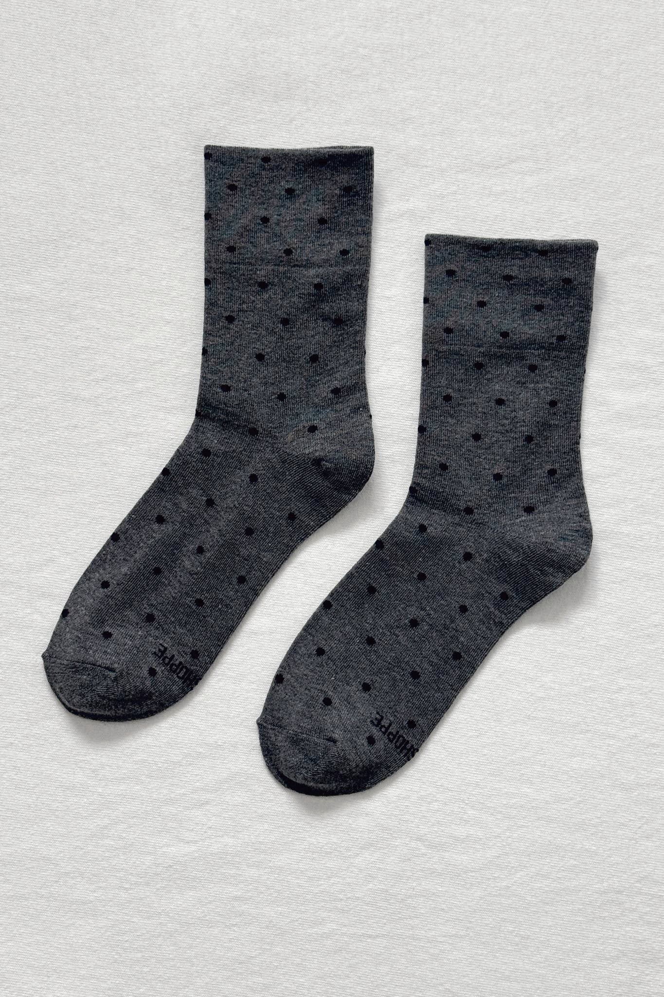 Sneaker Socks: Stylish Charcoal Polka Dot