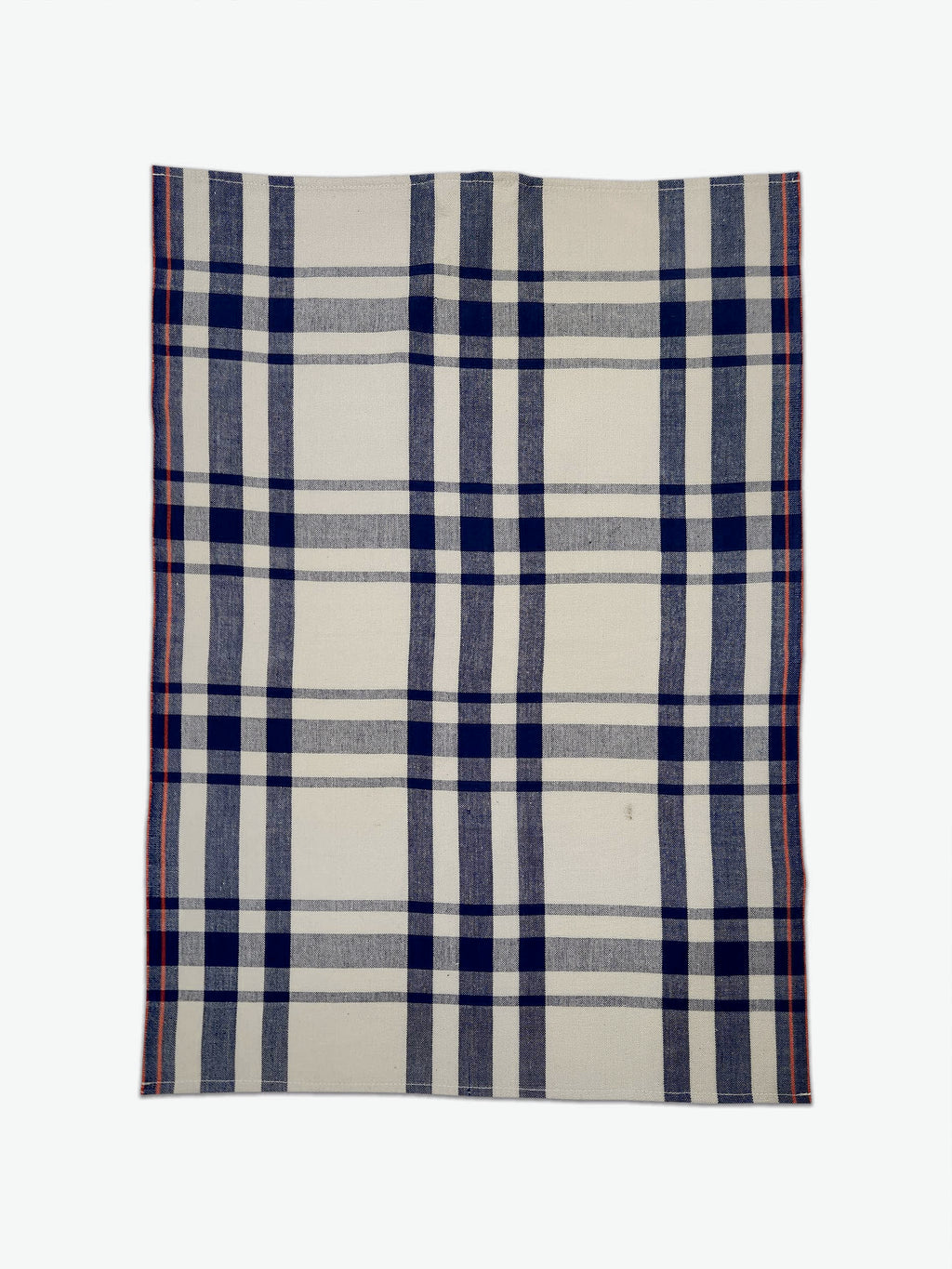 Charming Navy Plaid Cotton Tea Towel