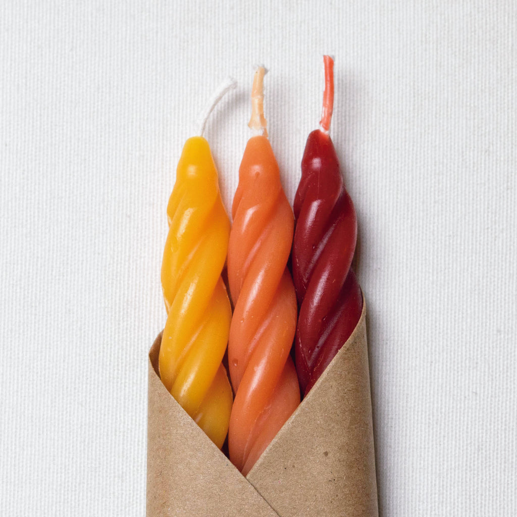 Sunrise Beeswax Spirals – Set of 3