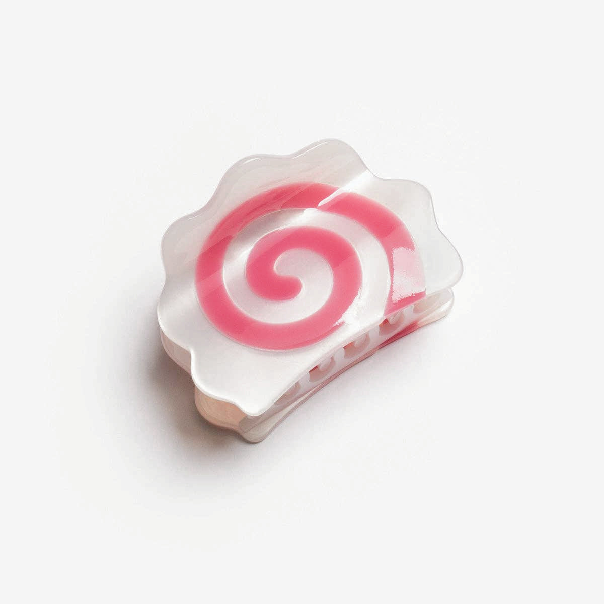 Vibrant Naruto Pink Spiral Fish Cake Acetate Hair Claw