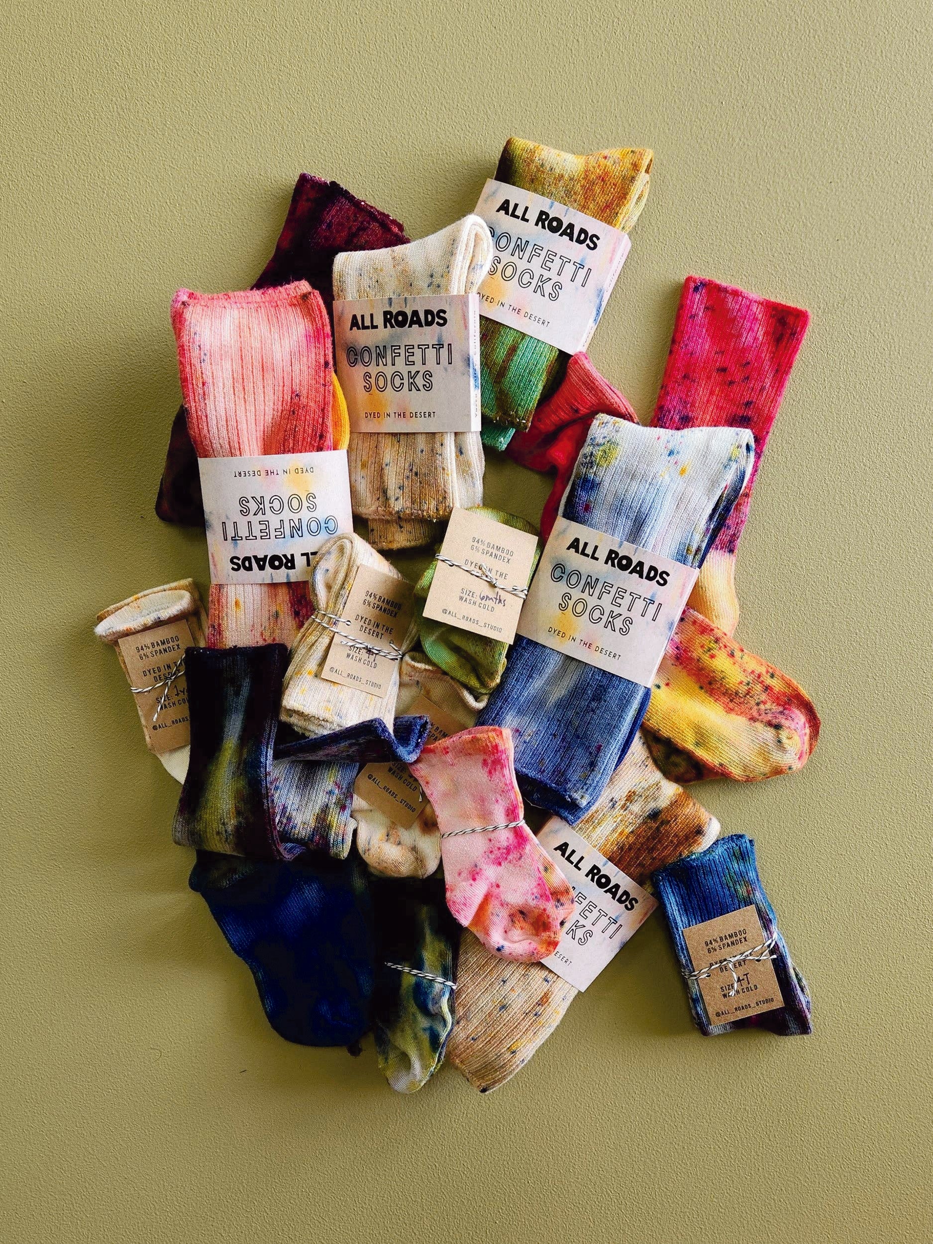 Fun Hot Confetti Kids Socks - Size 4T
