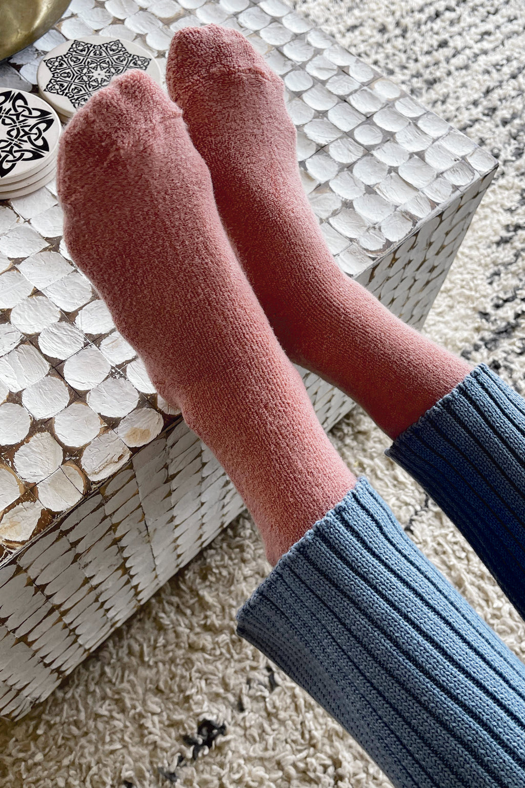 Plush Cloud Socks in Mulberry