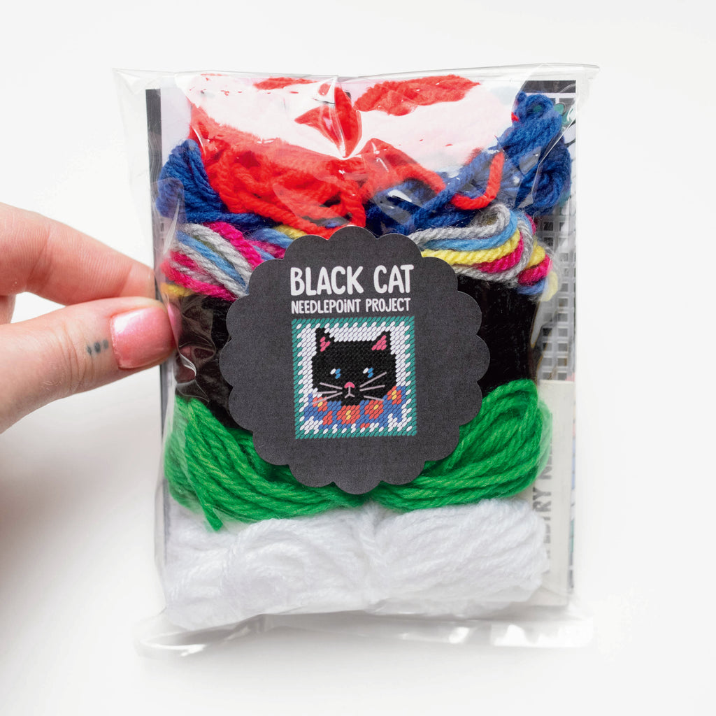 Captivating Black Cat Needlepoint Kit