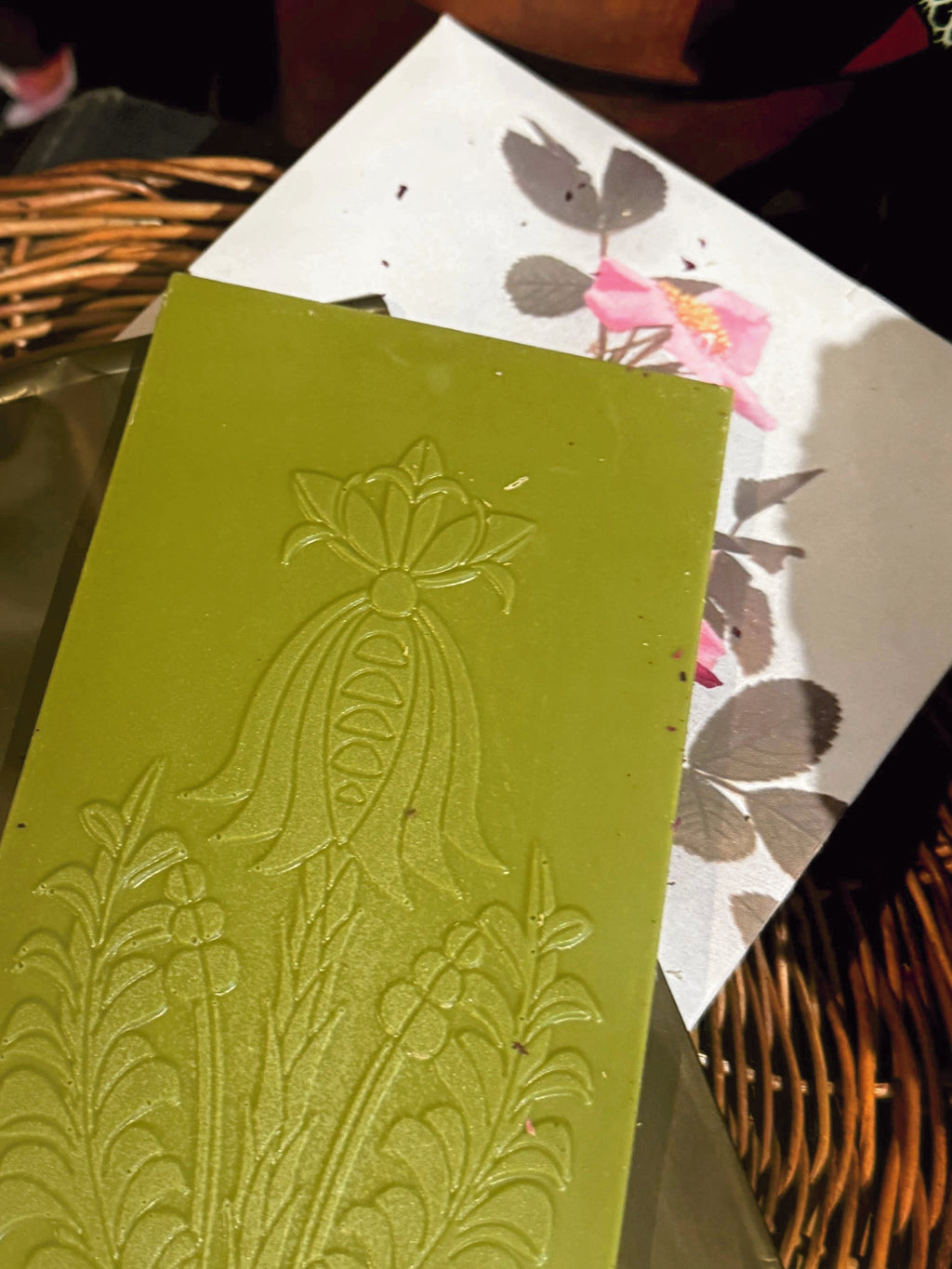 Irresistible Matcha Rose Chocolate Bar