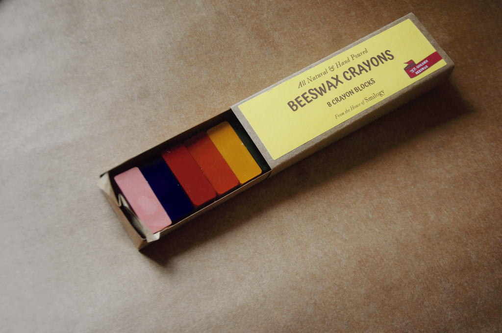 Hand-Poured Natural Beeswax Block Rubbing Crayons