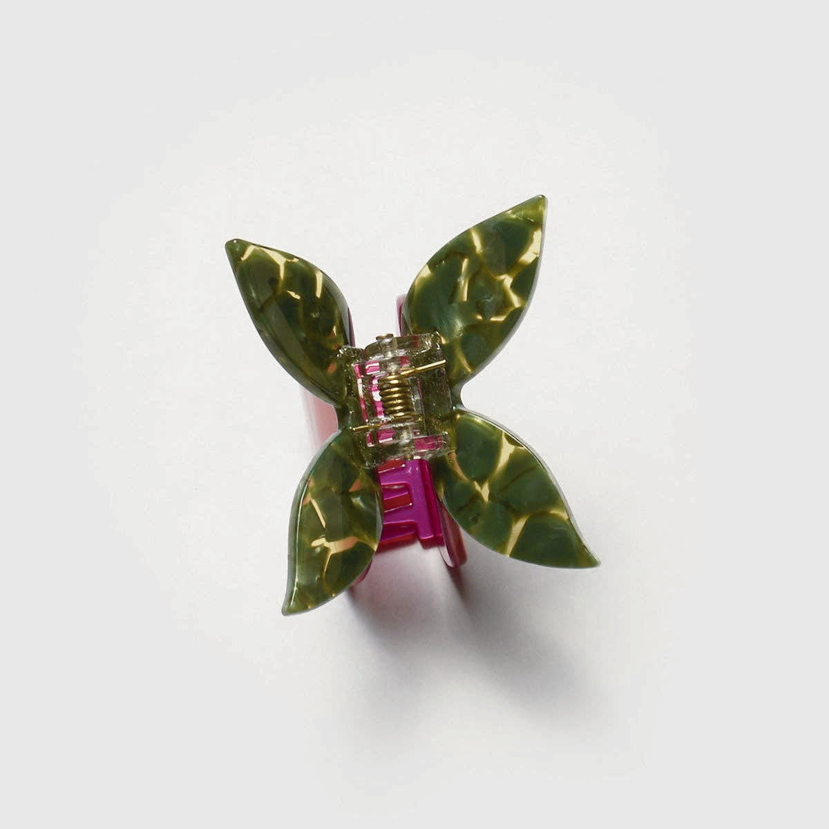 Vibrant Red Pomegranate Hair Claw with Butterfly Handle