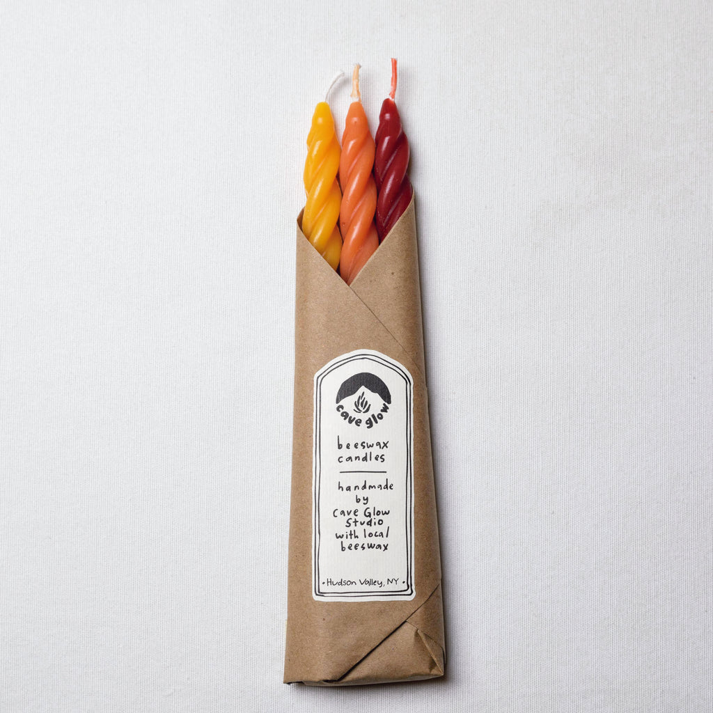 Sunrise Beeswax Spirals – Set of 3