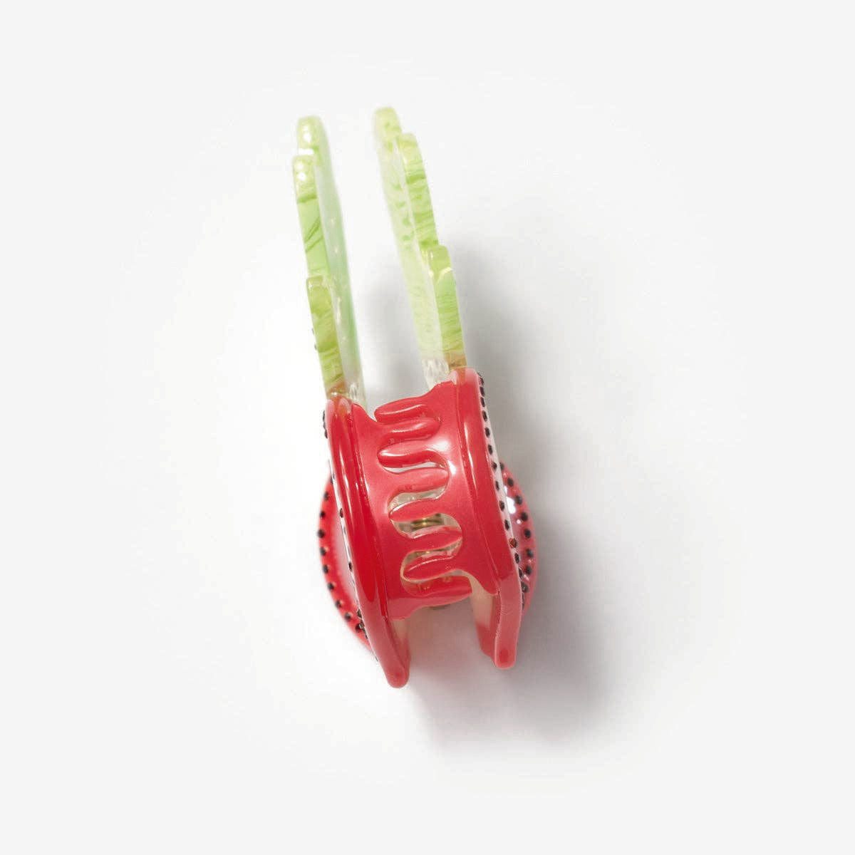 Glamorous Rhinestone Radish Slice Small Acetate Hair Claw
