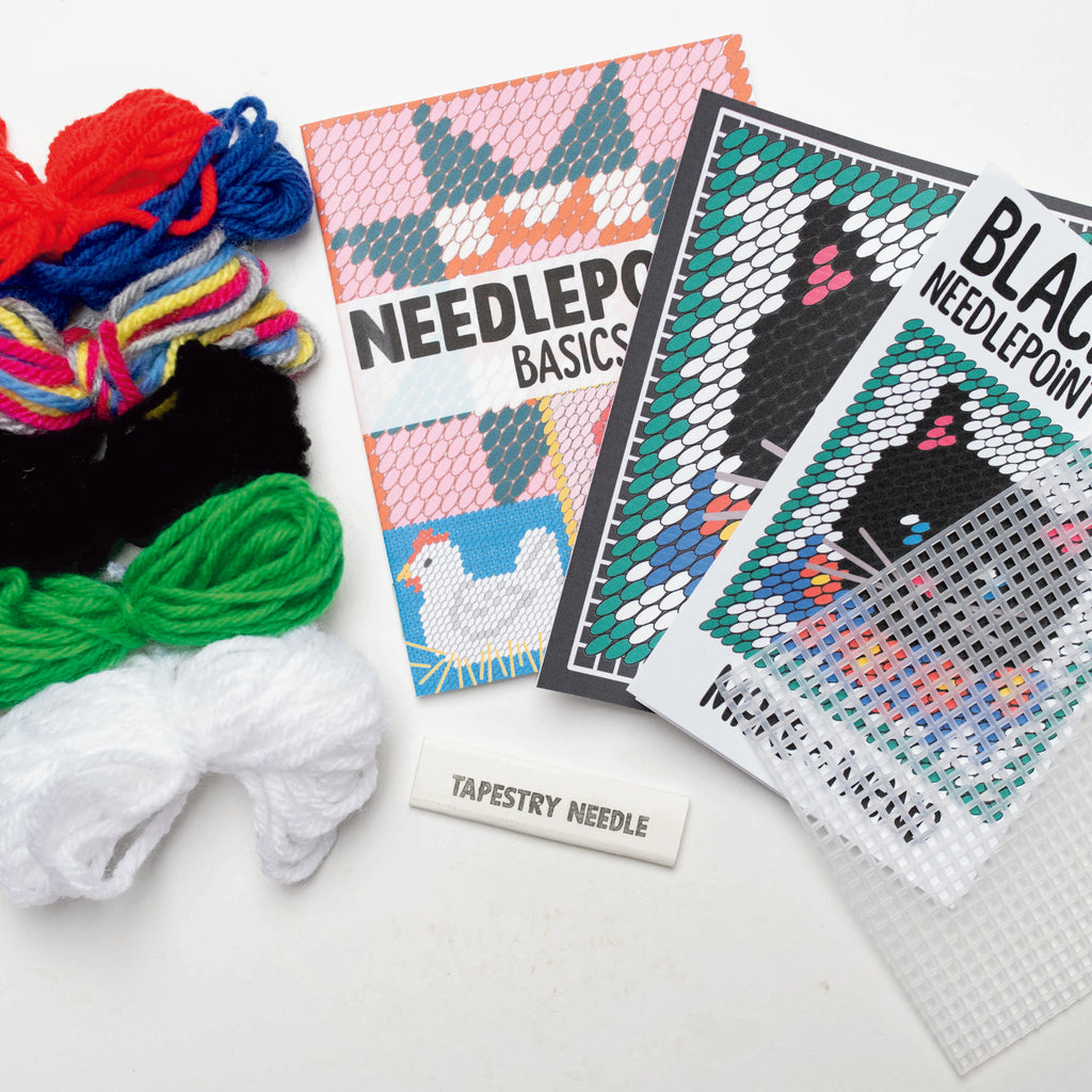 Captivating Black Cat Needlepoint Kit