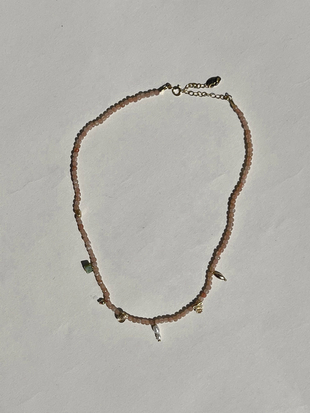 Radiant Medley Necklace in Peach Moonstone