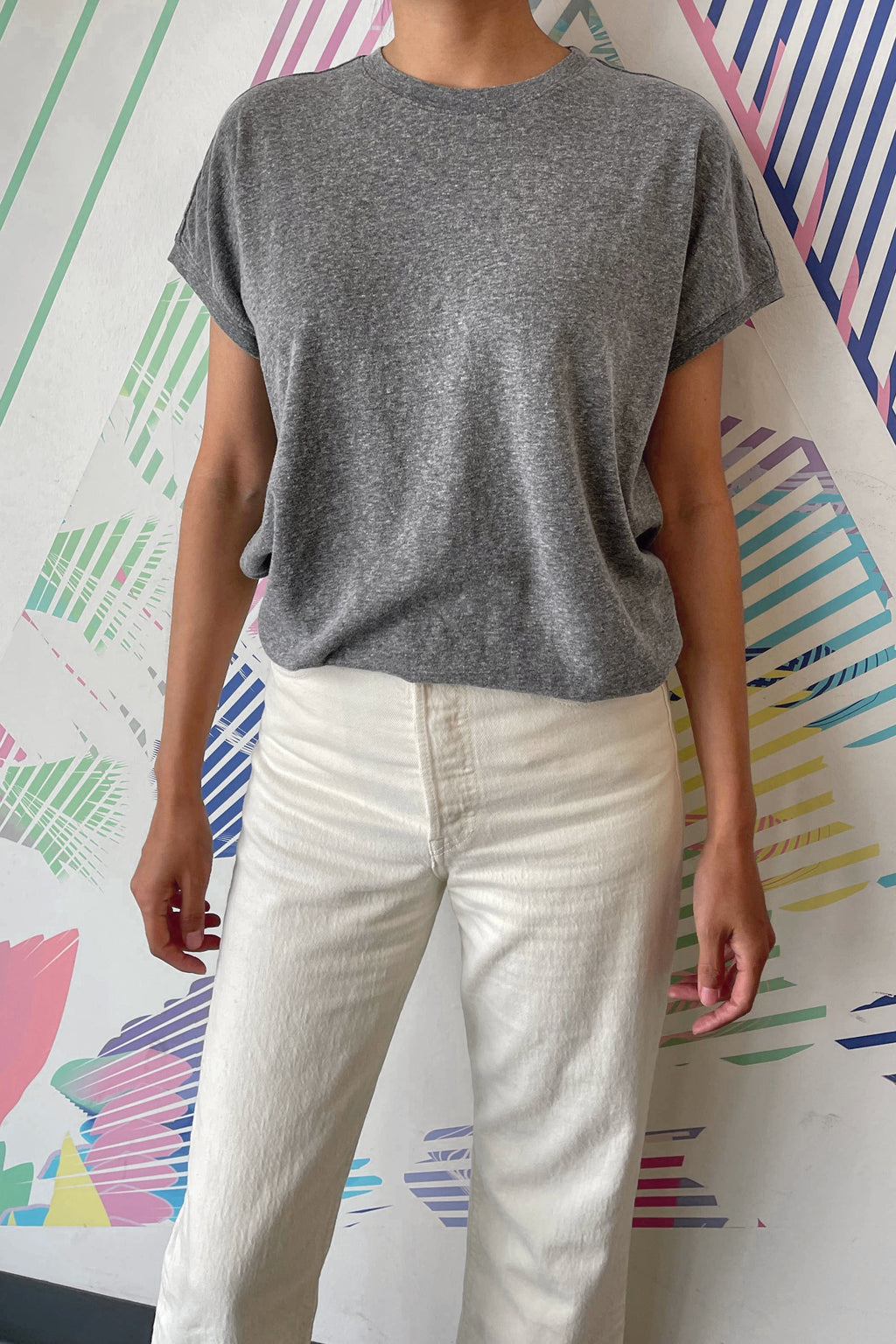 Comfortable Ease Tee in Heather Gray