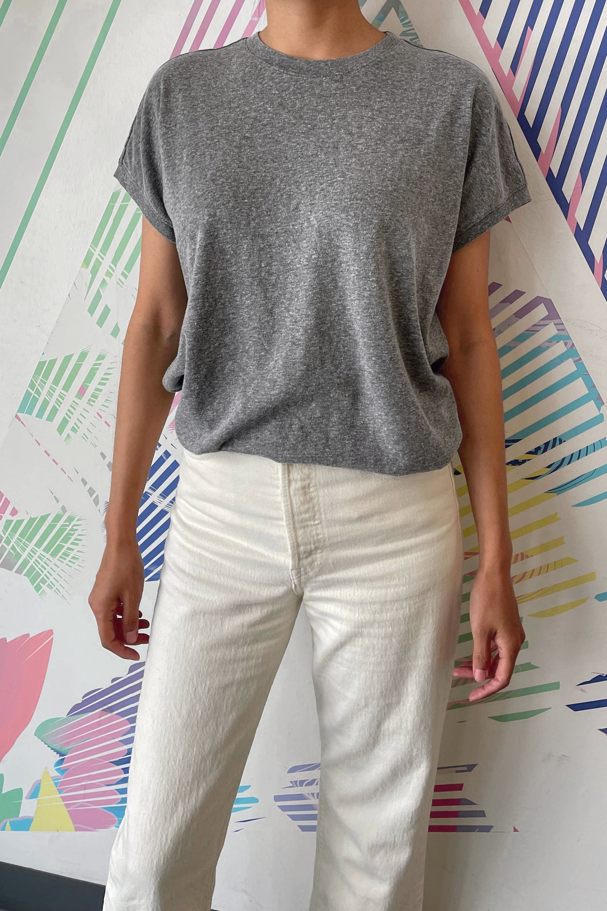 Comfortable Ease Tee in Heather Gray