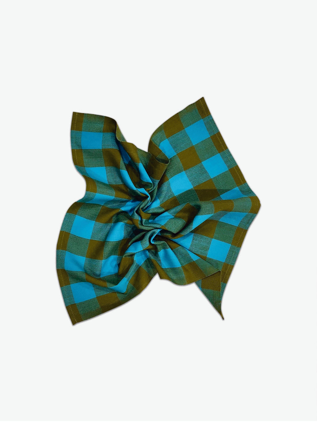 Stylish Big Gingham Napkin Pair - Pond
