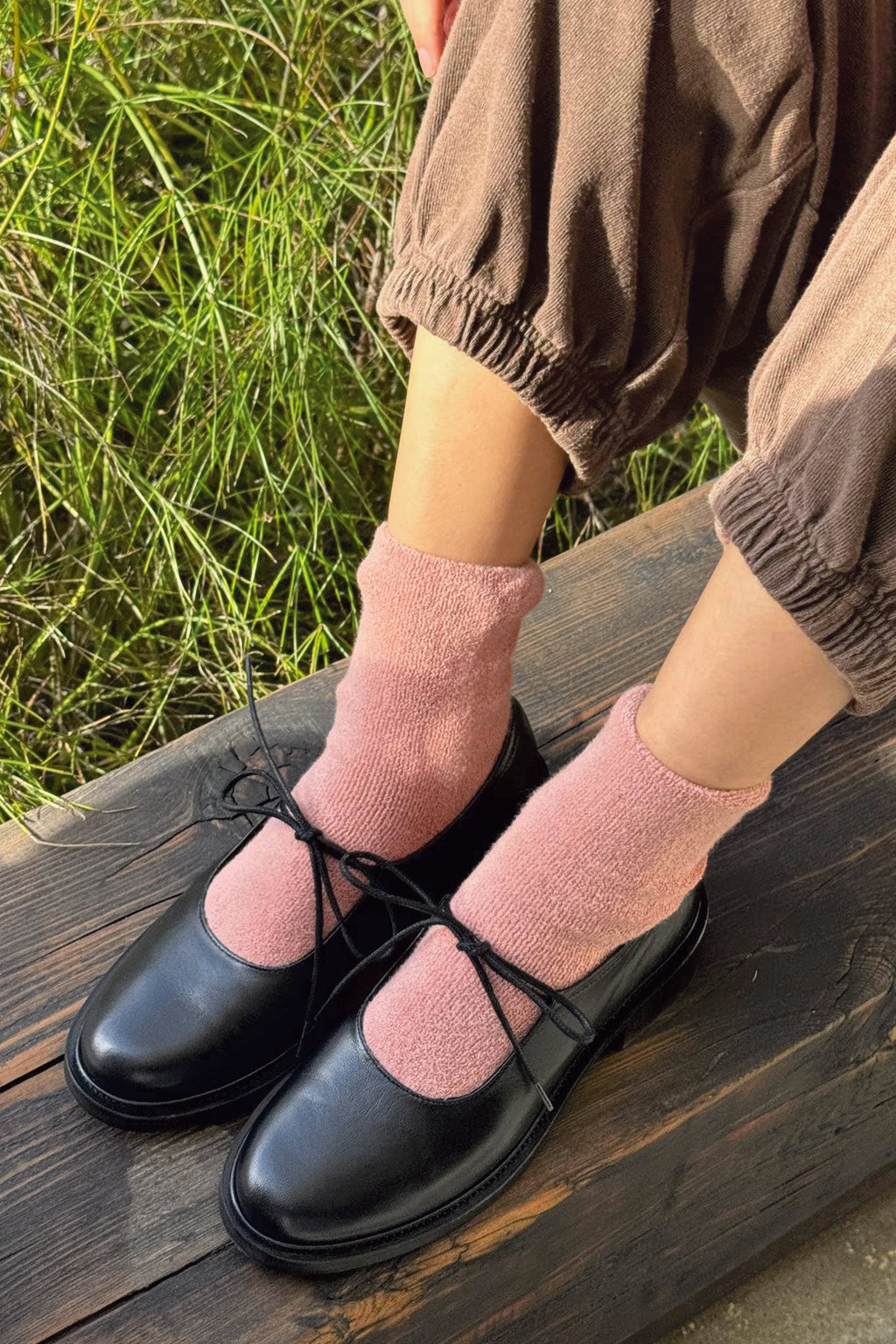 Plush Cloud Socks in Mulberry