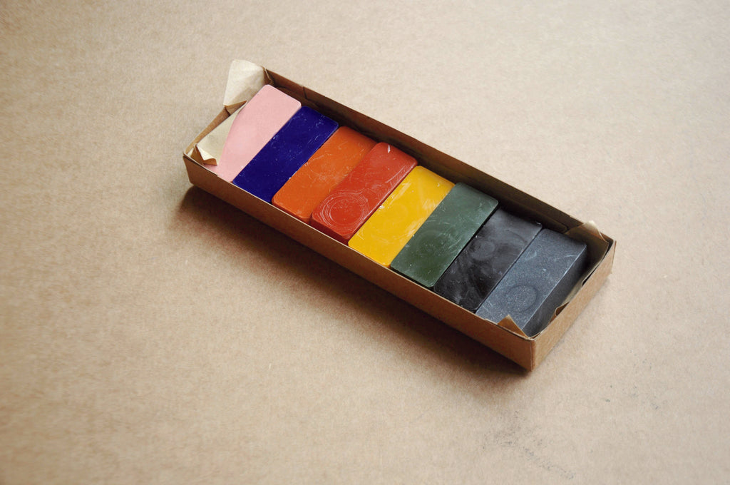 Hand-Poured Natural Beeswax Block Rubbing Crayons