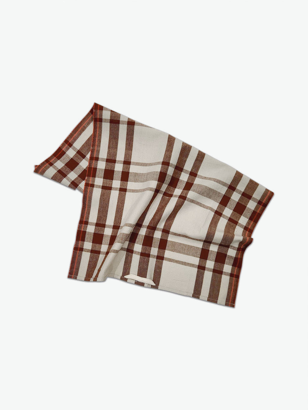 Charming Brown Plaid Cotton Tea Towel