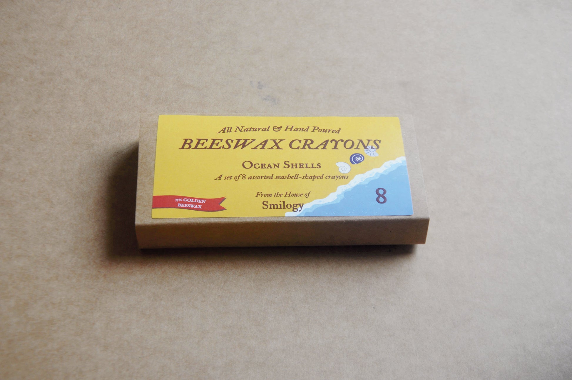 Ocean Shells: 8 Vibrant Natural Beeswax Seashell Crayons