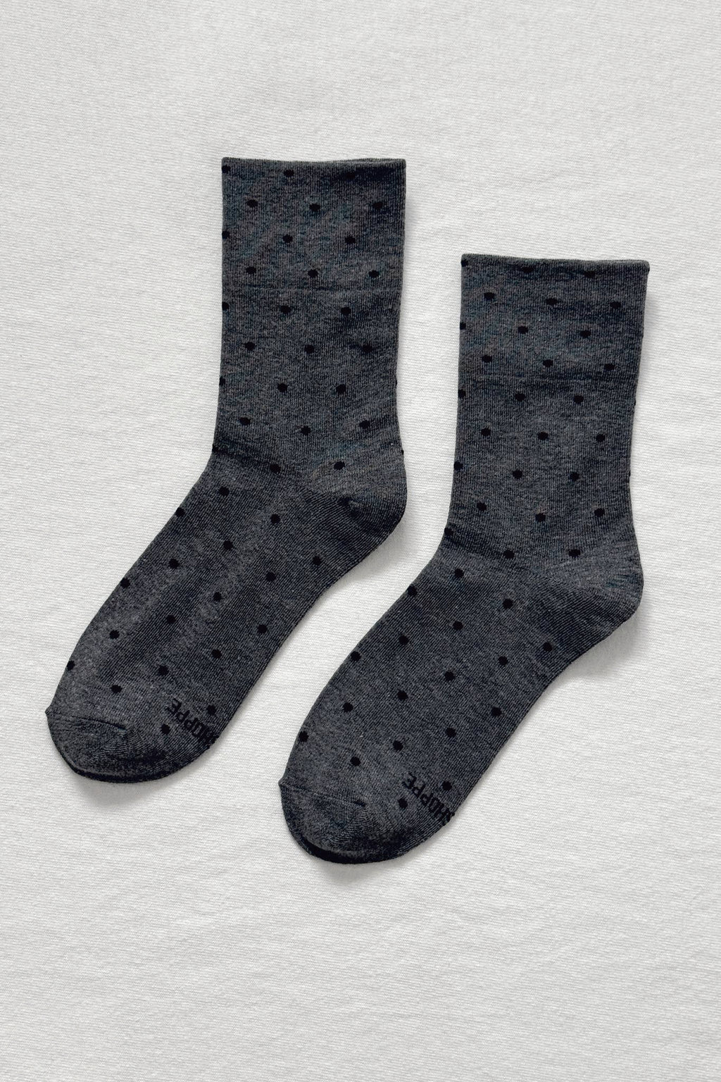 Sneaker Socks: Stylish Charcoal Polka Dot