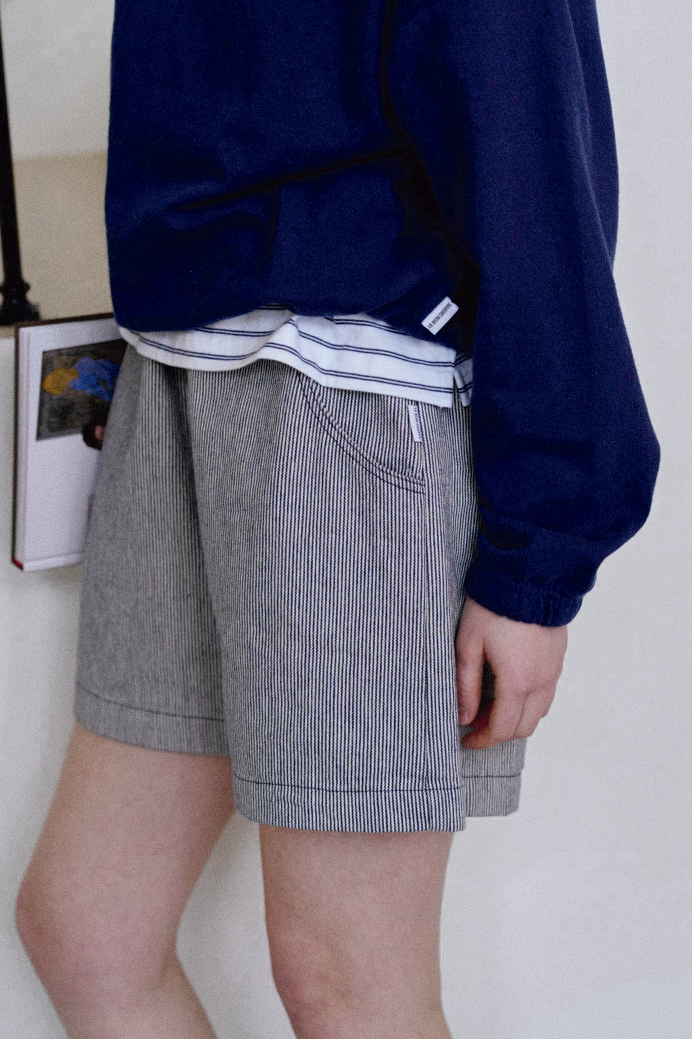 Vibrant City Shorts in Blue Stripe