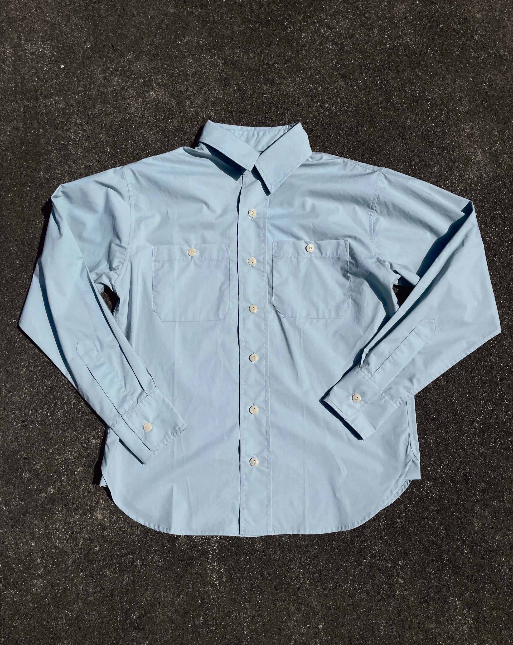 Stylish Blue Poplin Engineer Shirt