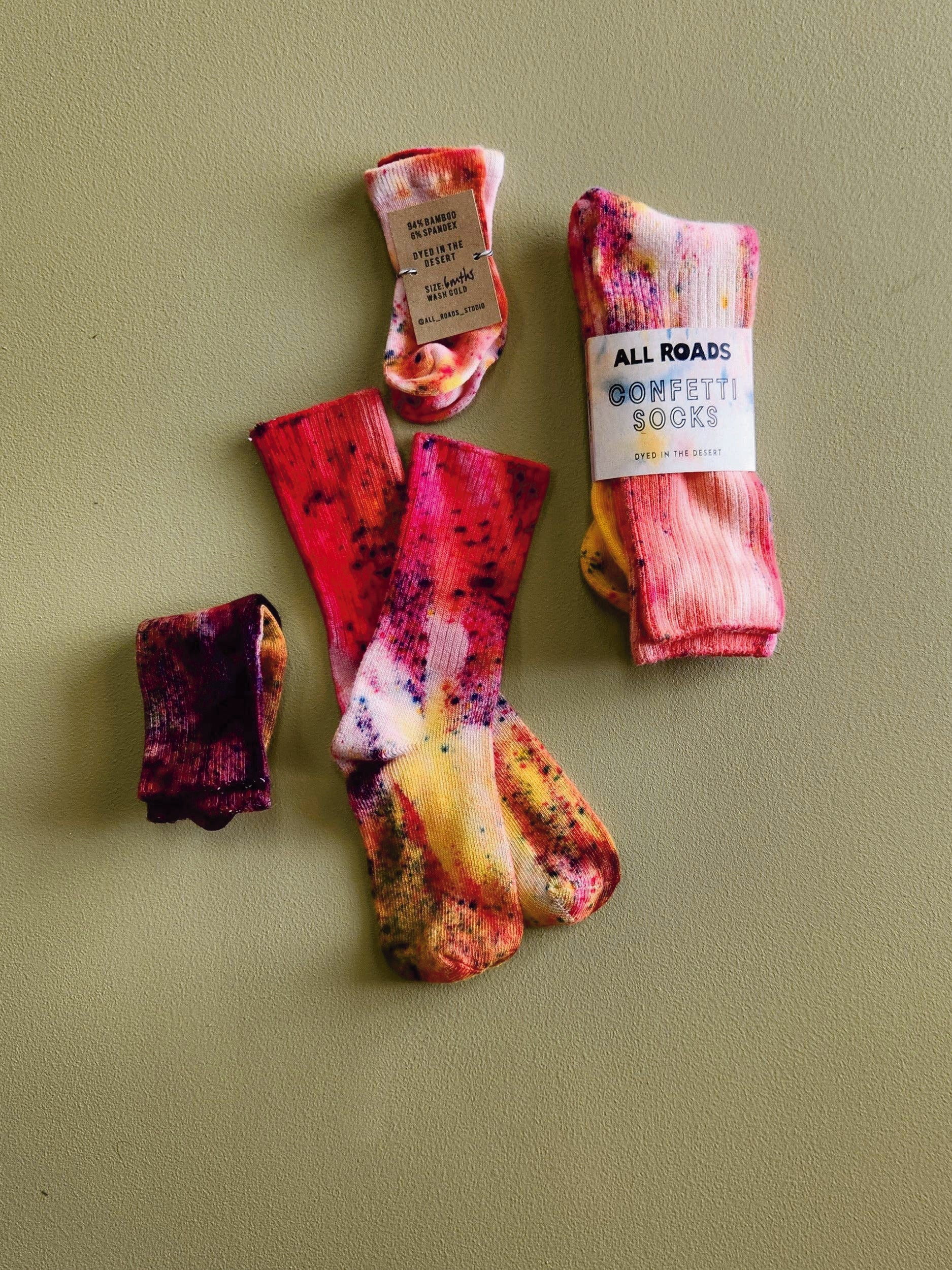 Fun Hot Confetti Kids Socks - Size 4T