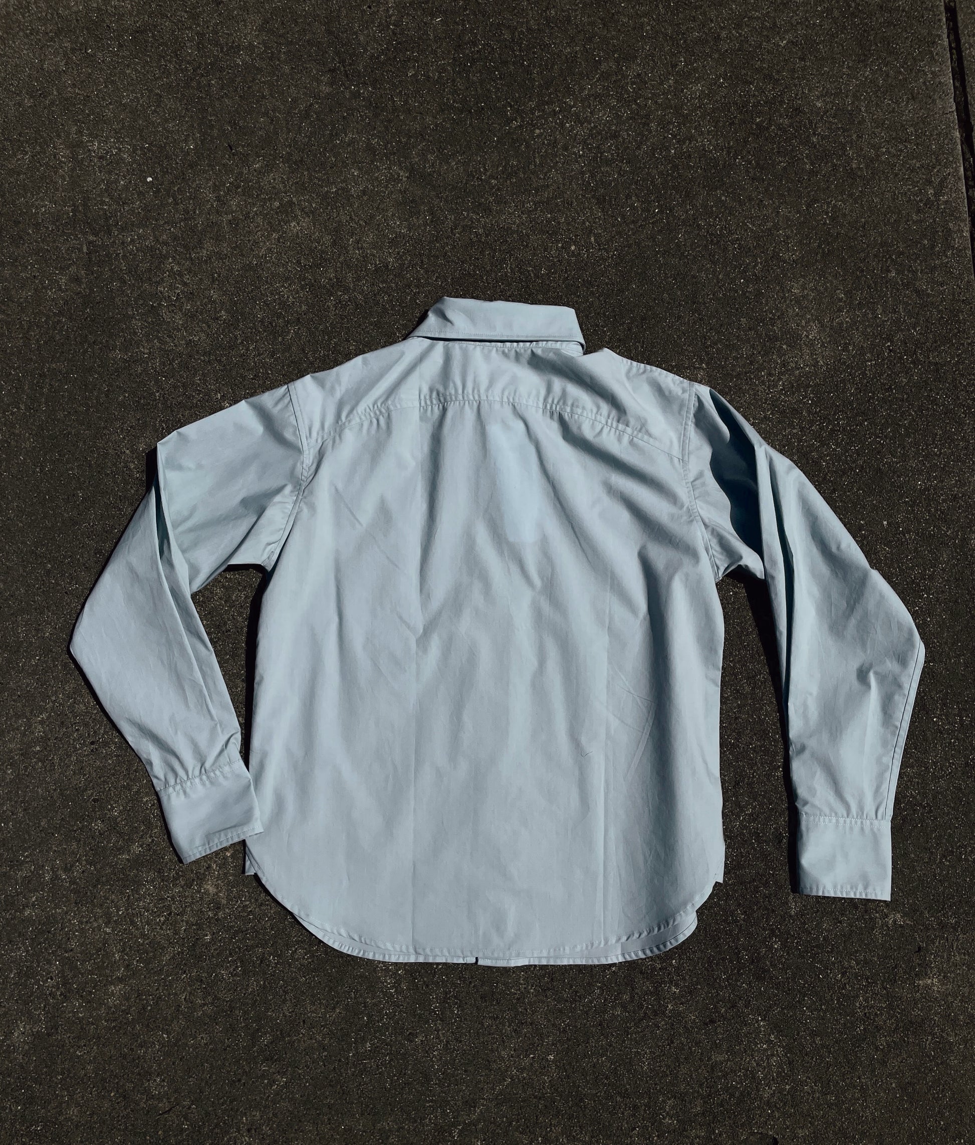 Stylish Blue Poplin Engineer Shirt