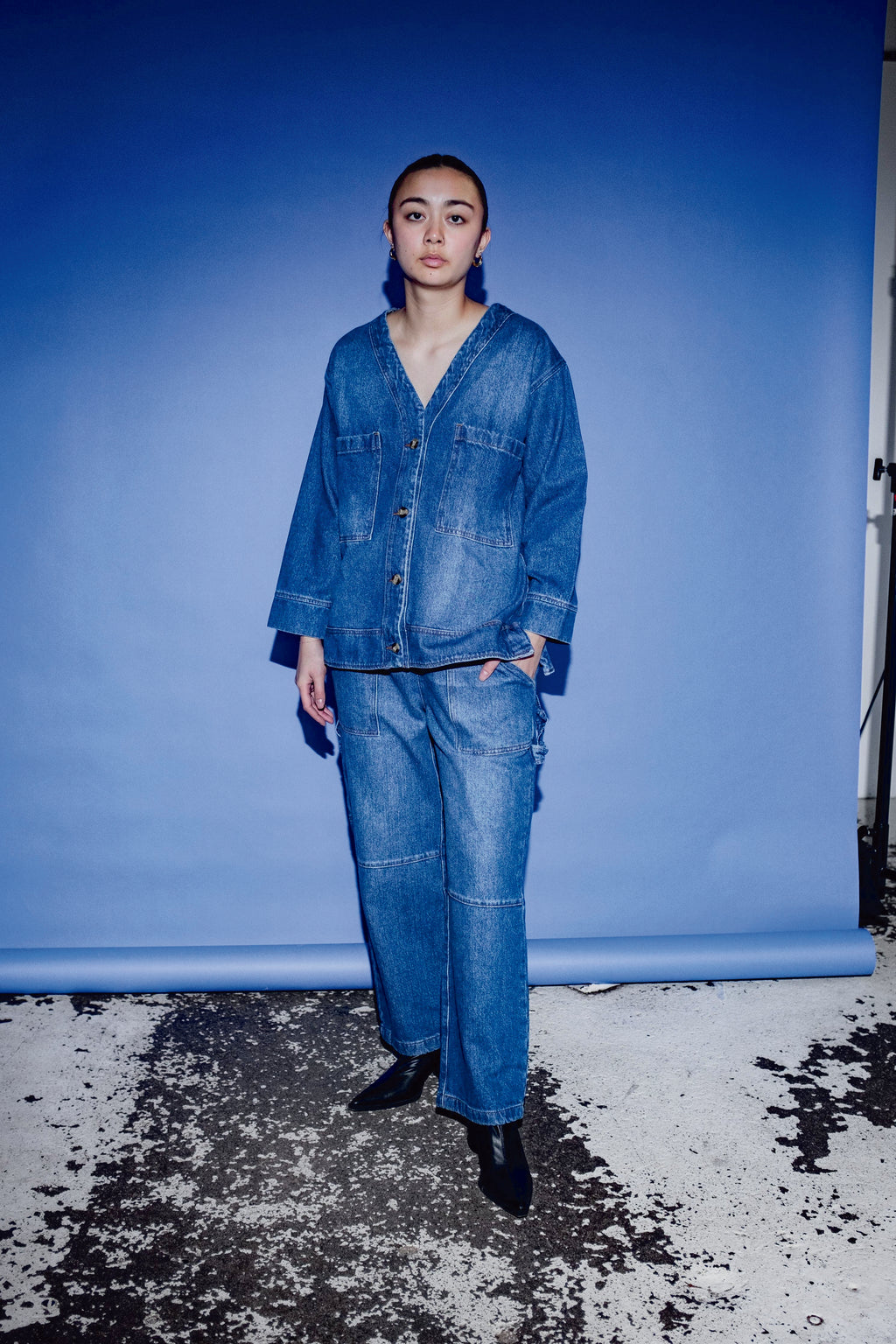 Stylish Miguel Blue Denim Cardigan