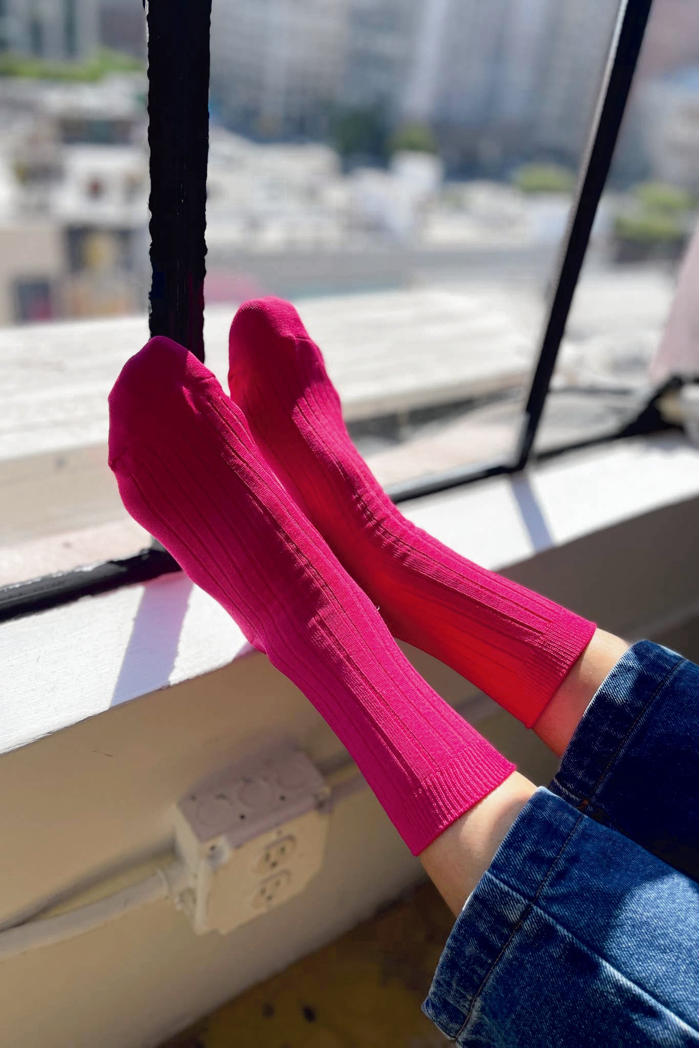 Stunning Fuchsia Socks for Her
